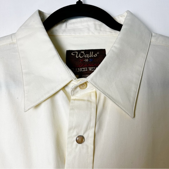 Walls Ranchwear - Yellow Pearl Snap Long Sleeve Button Down - Sz. 2X - Picture 6 of 12